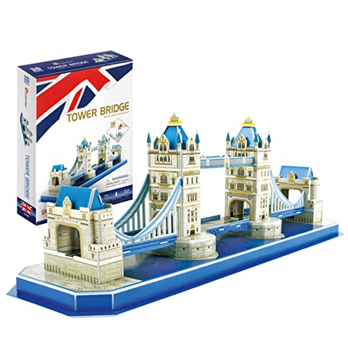 Party town 3D-Puzzle - Tower Bridge of London, London-Puzzle, Puzzles für Erwachsene und 3D-Puzzle, Kinder, Bauspiele, 3D-Puzzle für Kinder von 8 Jahren. von Party town