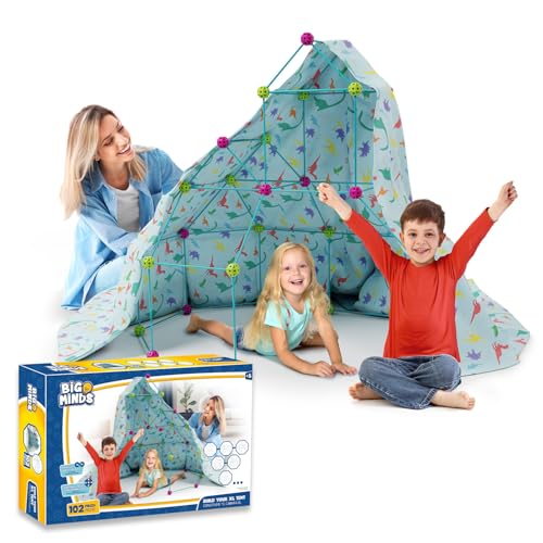 Höhle Bauen Kinder XL | Outdoor Spiele Für Kinder | Konstruktionsspielzeug 102 Stück | Kinderzelt Indoor Stem | Outdoor Spielzeug | Spielzeug Ab 6 Jahre Jungen von Party town
