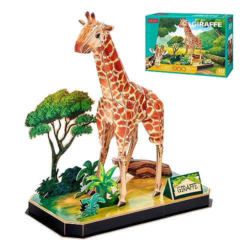 Puzzle 3D Giraffe - 3 D Puzzle Für Kinder Und 3 D Puzzle Erwachsen | 3D Puzzle Kinder +5 Jahre | 3D Puzzle Erwachsene | Einfache Montage | 43 Teile von Party town