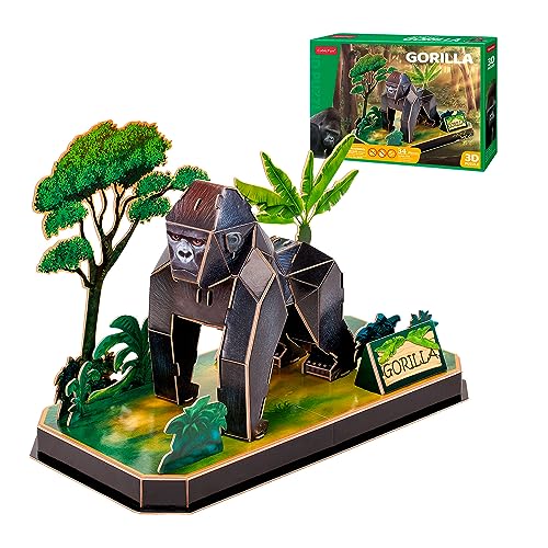 Puzzle 3D Gorilla - 3 D Puzzle Für Kinder Und 3 D Puzzle Erwachsen | 3D Puzzle Kinder +5 Jahre | 3D Puzzle Erwachsene | Einfache Montage | 34 Teile von Party town