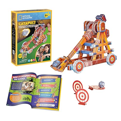 Puzzle 3D Katapult National Geographic - 3 D Puzzle Für Kinder Und 3D Puzzle Erwachsene | Modellbausatz 84 Teile | 3D Puzzle Kinder +8 Jahre | 3D Puzzle von Party town