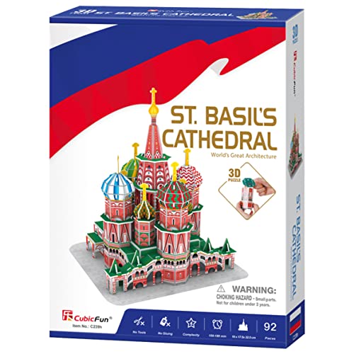 Puzzle 3D Kathedrale des Heiligen Basil - 3D Puzzle Kinder Ab 14 Jahre | 3 D Puzzle Erwachsen | Modellbausatz Erwachsene | 3 D Puzzle Für Kinder | Puzzle 3D von Party town