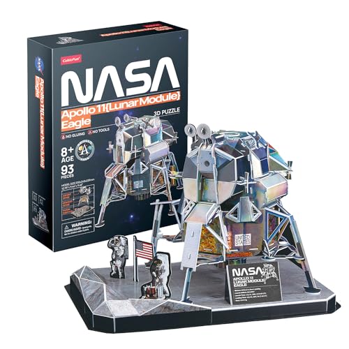 Puzzle 3D NASA Mondlandefähre Lunar Eagle - 3D Puzzle Kinder Ab 8 Jahre | 3D Puzzle Erwachsene | Modellbausatz Erwachsene | 3 D Puzzle Für Kinder | 93 Teilen | 3D Puzzle von Party town