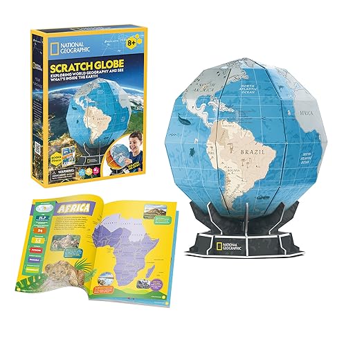 Puzzle 3D Weltkugel Globus National Geographic - 3D Puzzle Kinder Und 3D Puzzle Erwachsene | Globus Kinder Puzzle 3D | 3 D Puzzle Für Kinder 32 Teile von Party town