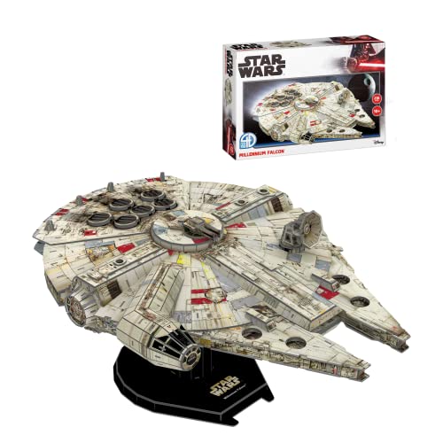 Party town Star Wars Modellbausautz - Modellbau Millenium Falcon | 4d Puzzle Star Wars | Kinder und Erwachsene | Star Wars Modellbausatz Erwachsene | 216 Stück von Party town