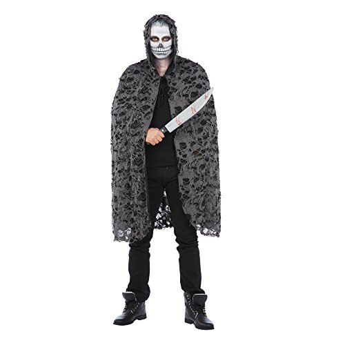Party x People 14219 Zombie Kostüm Cape, Schwarz-Grau, STD Party x People 14219 Zombie Kostüm Cape, Schwarz-Grau, STD von PartyXPeople