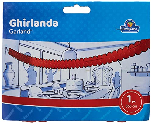 PartyCube 34032 Papiergirlande (m. 3.65) rot von PartyCube