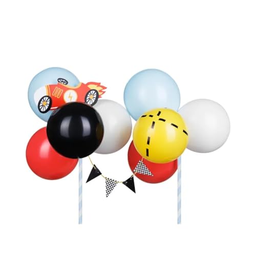 Ballonspitzenaufsatz, Rennwagen, 29 cm von PartyDeco