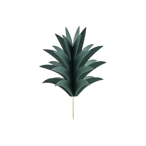 Cake Topper Ananas Blätter 16,5cm 6er Set - Muffin Cupcake Deko für Aloha Hawaii Party Geburtstag - Torten Tortenstecker als Geburtstagsdeko Partydeko - Tortendeko & Kuchendeko - Dunkelgrün Cake Topper Ananas Blätter 16,5cm 6er Set - Muffin Cupcake Deko für Aloha Hawaii Party Geburtstag - Torten Tortenstecker als Geburtstagsdeko Partydeko - Tortendeko & Kuchendeko - Dunkelgrün von PartyDeco