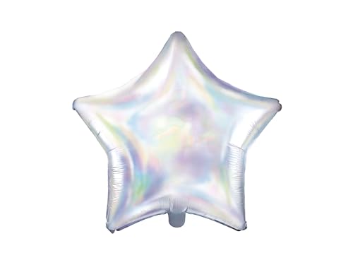 Folienballon Stern 48cm - Ballon für Helium oder Luft - Luftballon für Hochzeit Silvester Weihnachten Geburtstag - Folienluftballon Sternballon - Geburtstagsdeko & Partydeko - Silber Irisierend Folienballon Stern 48cm - Ballon für Helium oder Luft - Luftballon für Hochzeit Silvester Weihnachten Geburtstag - Folienluftballon Sternballon - Geburtstagsdeko & Partydeko - Silber Irisierend von PartyDeco