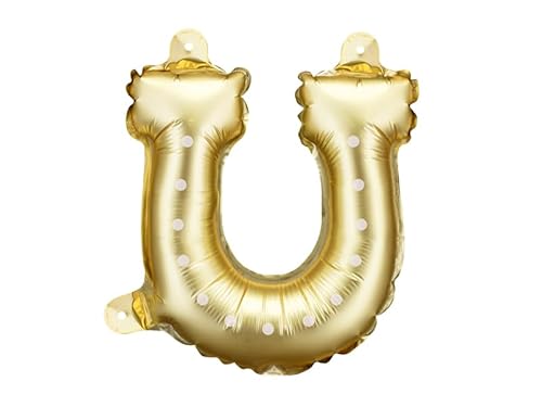 Goldfarbene Folienballons für Hufeisengirlanden – 18 x 19 cm – Luftfüllung – Wiederverwendbar – 3 Stück von PartyDeco