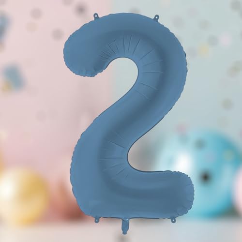 Großer marineblauer Folienballon Zahl 2 für Geburtstagsfeiern und Kulissen Großer marineblauer Folienballon Zahl 2 für Geburtstagsfeiern und Kulissen von PartyDeco
