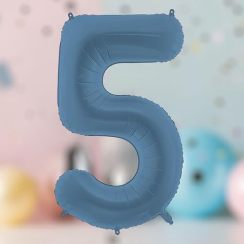 Großer marineblauer Folienballon mit Zahl 5 für Geburtstagsfeiern und Kulissen Großer marineblauer Folienballon mit Zahl 5 für Geburtstagsfeiern und Kulissen von PartyDeco