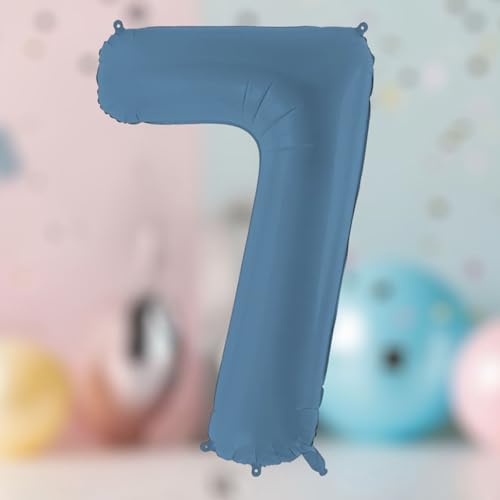 Großer marineblauer Folienballon mit Zahl 7 für Geburtstagsfeiern und Kulissen Großer marineblauer Folienballon mit Zahl 7 für Geburtstagsfeiern und Kulissen von PartyDeco