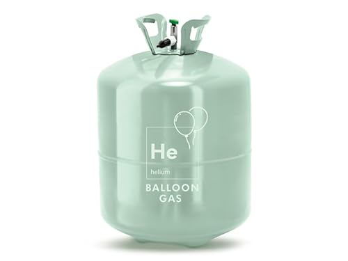 Helium Gasflasche ca. 0,59 m³ – Einweg Heliumflasche für bis zu 90 Ballons, Ballongas mit Ventil zum einfachen Befüllen, Geburtstag Hochzeit Feier Event Ballonfüllung Helium Set Einmalbehälter von PartyDeco
