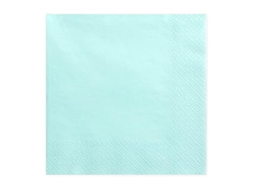 Napkins 3 layers pale turquoise 33x33cm (1 pkt / 20 pc.) von PartyDeco