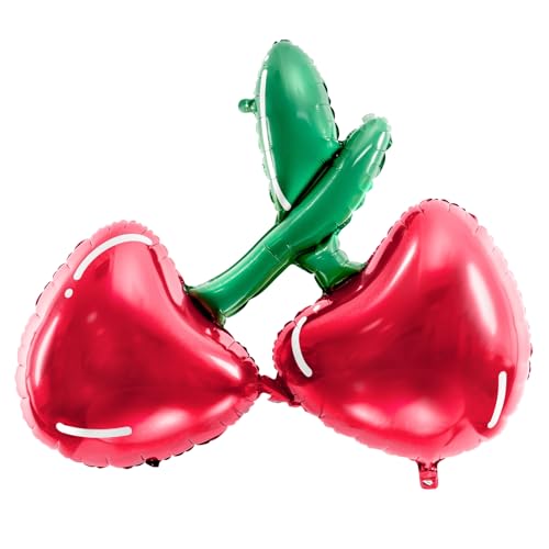 PartyDeco Folienballon Cherry 88x73cm mix Geburtstag Valentinstag von PartyDeco