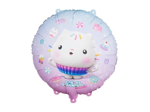 PartyDeco Folienballon Lakritzchen Rund 35 cm – Gabby’s Dollhouse – Cakey– Helium oder Luft – Kindergeburtstag Mädchen Deko – Wiederverwendbar – Süßigkeiten-Motiv – mit Röhrchen PartyDeco Folienballon Lakritzchen Rund 35 cm – Gabby’s Dollhouse – Cakey– Helium oder Luft – Kindergeburtstag Mädchen Deko – Wiederverwendbar – Süßigkeiten-Motiv – mit Röhrchen von PartyDeco