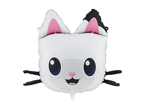 PartyDeco Folienballon Pandy Paws (Panda Pfötchen) 65x57 cm – Gabby’s Dollhouse – Luftballon mit Helium oder Luft – Kindergeburtstag Deko – Mädchenparty – Wiederverwendbar von PartyDeco