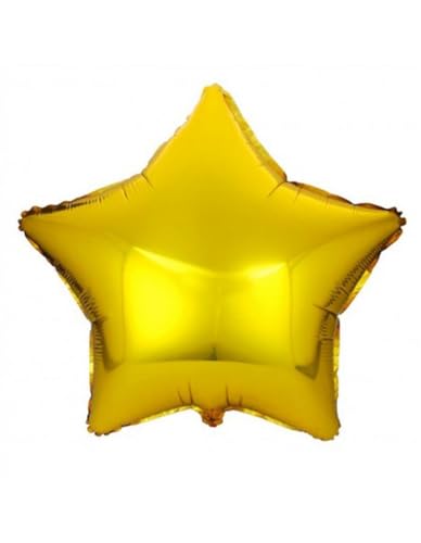 PartyDeco Folienballon Stern Geburtstag Folienballon Golden Star - Gold Höhe ca. 48 cm Geburtstag Silvester Party Hochzeit Folienballon Hel Hel Dekoration von PartyDeco
