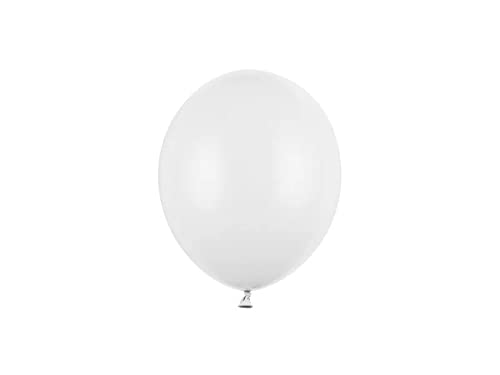 PartyDeco Latex Luftballons für Hel - Luftballons für Hochzeiten Geburtstag Hochzeiten - Pastell weiße Luftballons 100 Stück Durchmesser ca. 12 cm von PartyDeco