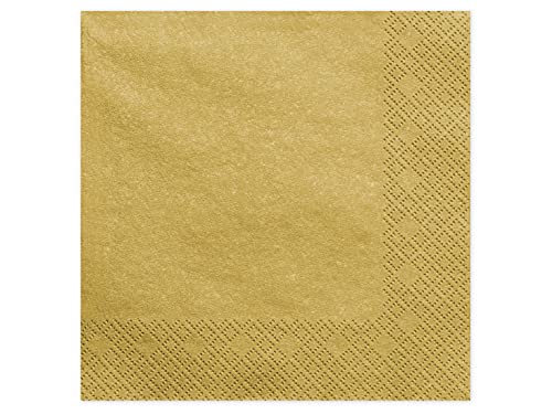 PartyDeco Servietten, 3-lagig, Metallic Gold, 40x40cm, 20 Stck./Pckg. SP40-1-019ME PartyDeco Servietten, 3-lagig, Metallic Gold, 40x40cm, 20 Stck./Pckg. SP40-1-019ME von PartyDeco