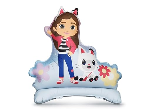 PartyDeco Stehender Folienballon Gabby’s Dollhouse 92x90 cm – Luftballon Kindergeburtstag – Boden-Deko Mädchenparty – Aufblasbar mit Luft – Wiederverwendbar – inkl. Röhrchen von PartyDeco