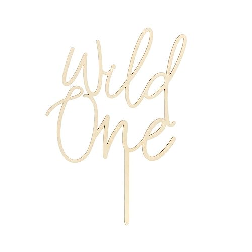 Caketopper aus Holz Wild One, 22cm von PartyDeco
