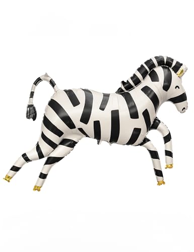 PartyDeco Zebra Folienballon für Hel Geburtstag Dekoration Dschungel Safari Runde Geburtstag Ballon Girlande für Silvester PartyDeco Zebra Folienballon für Hel Geburtstag Dekoration Dschungel Safari Runde Geburtstag Ballon Girlande für Silvester von PartyDeco