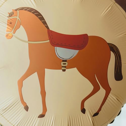 Runder Folienballon Pferd – Farbmix – 45 cm – Luft & Helium – Wiederverwendbar Runder Folienballon Pferd – Farbmix – 45 cm – Luft & Helium – Wiederverwendbar von PartyDeco