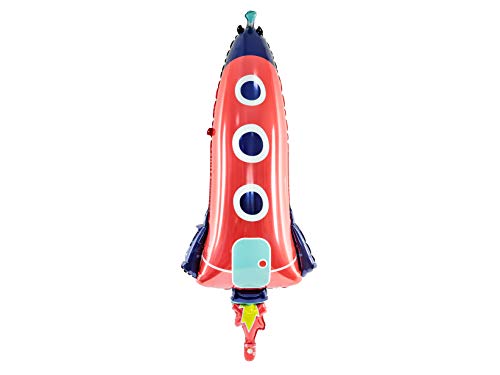 PartyDeco Folienballon Rakete 44x115cm Mix Geburtstag von PartyDeco
