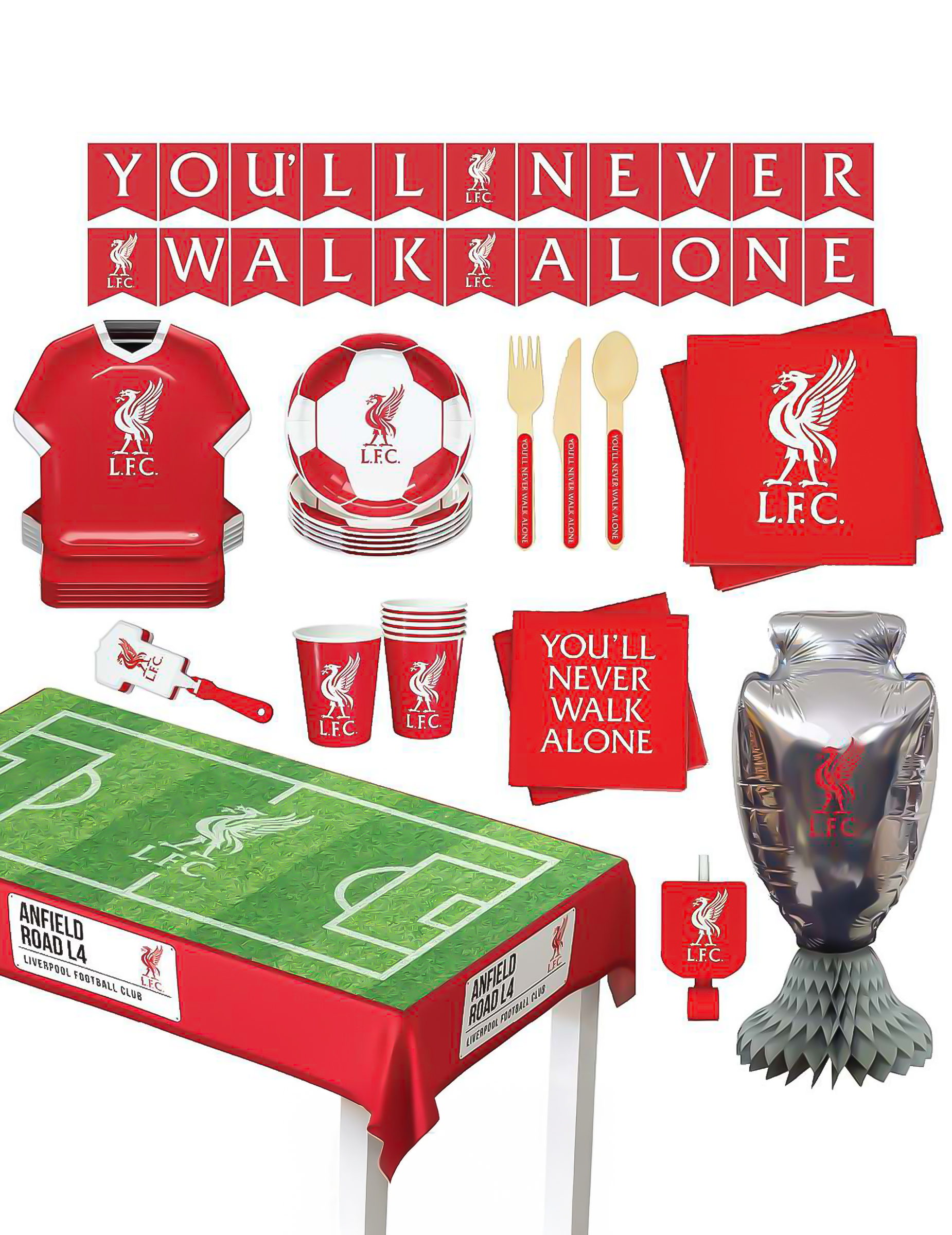75-teiliges Liverpool FC Geburtstags-Set – Fußball Partydeko 75-teiliges Liverpool FC Geburtstags-Set – Fußball Partydeko von PartyDroid