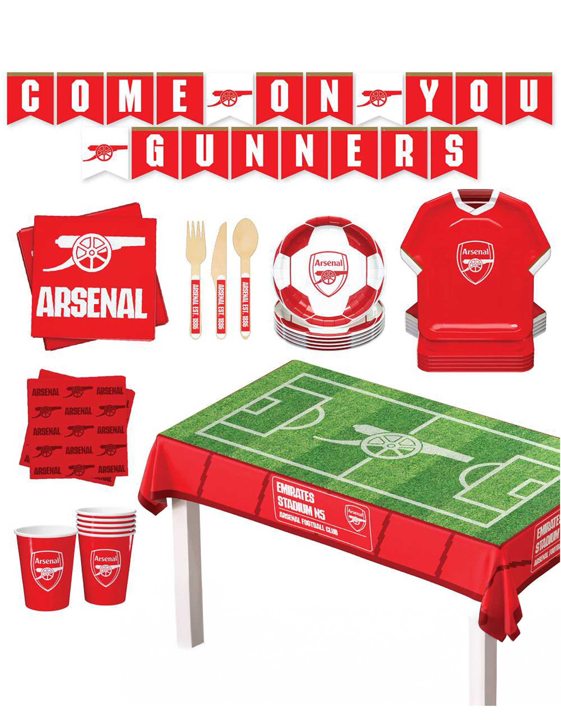 Arsenal Football Club Geburtstag-Set 44 Teile Arsenal Football Club Geburtstag-Set 44 Teile von PartyDroid