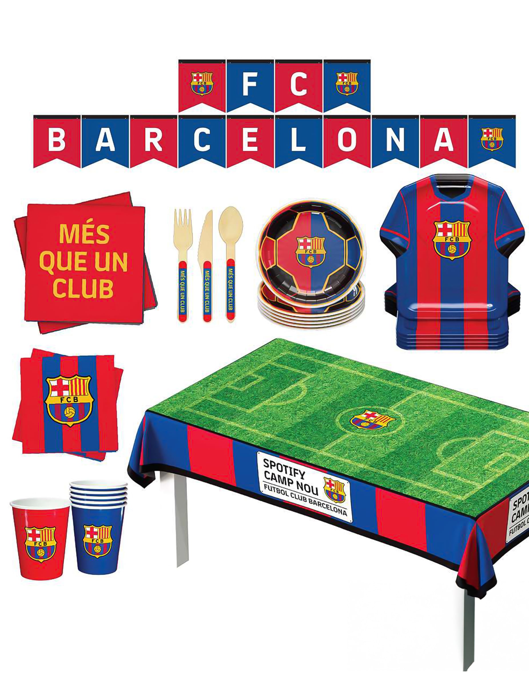 FC Barcelona Geburtstags-Set 44-teilig FC Barcelona Geburtstags-Set 44-teilig von PartyDroid