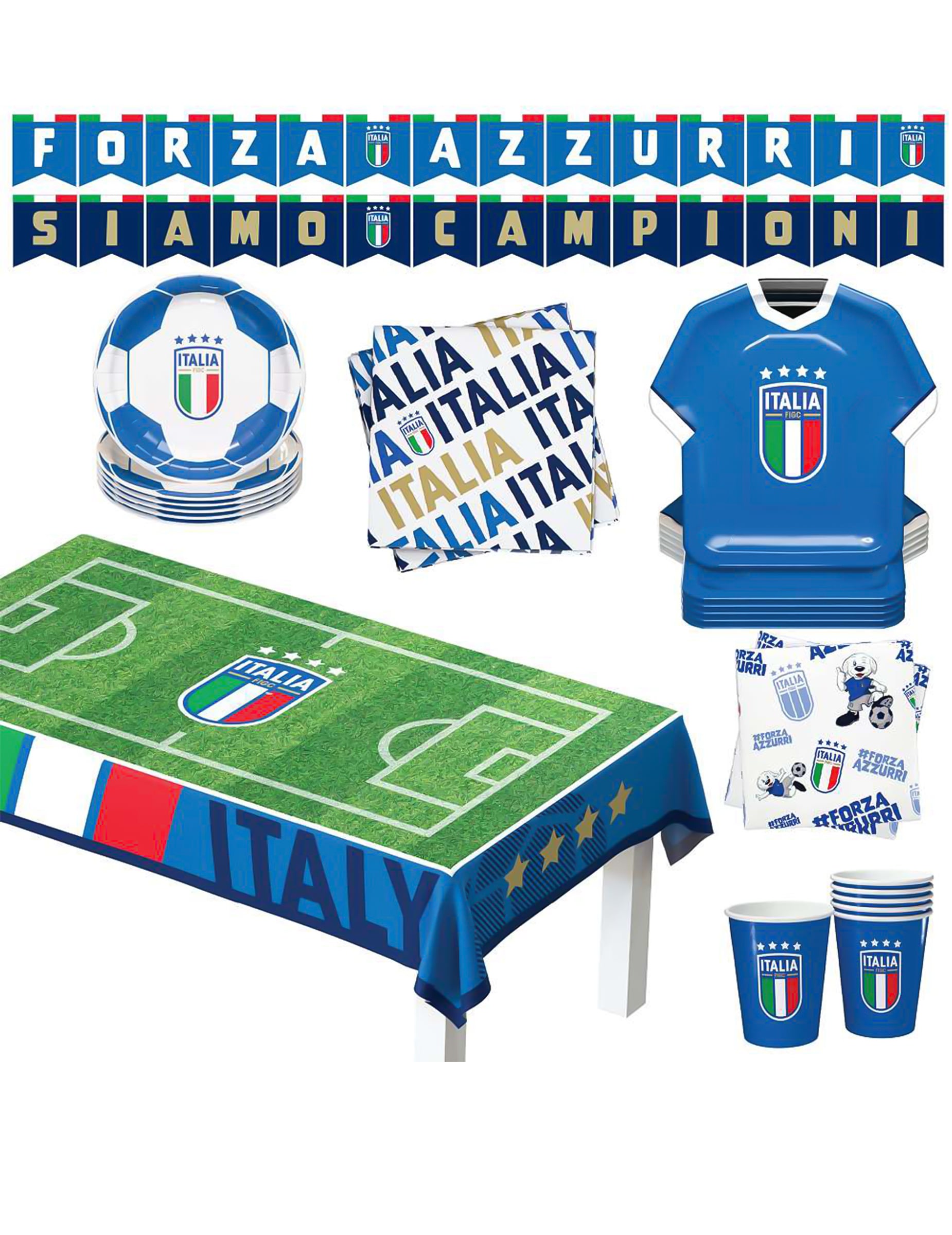 Italienischer Fußballverband Geburtstag-Set 44 Teile Italienischer Fußballverband Geburtstag-Set 44 Teile von PartyDroid