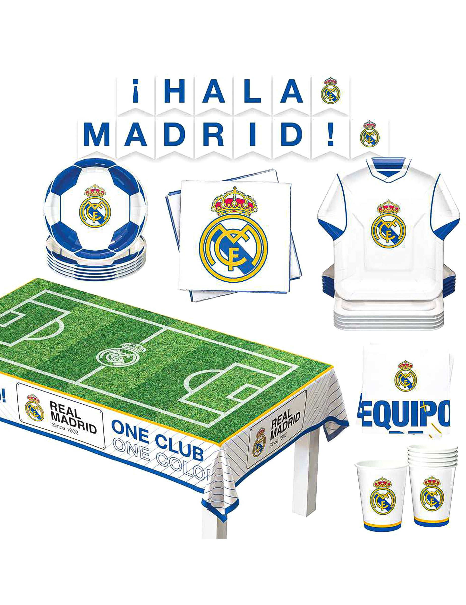 Real Madrid CF Geburtstags-Set 44-teilig Real Madrid CF Geburtstags-Set 44-teilig von PartyDroid