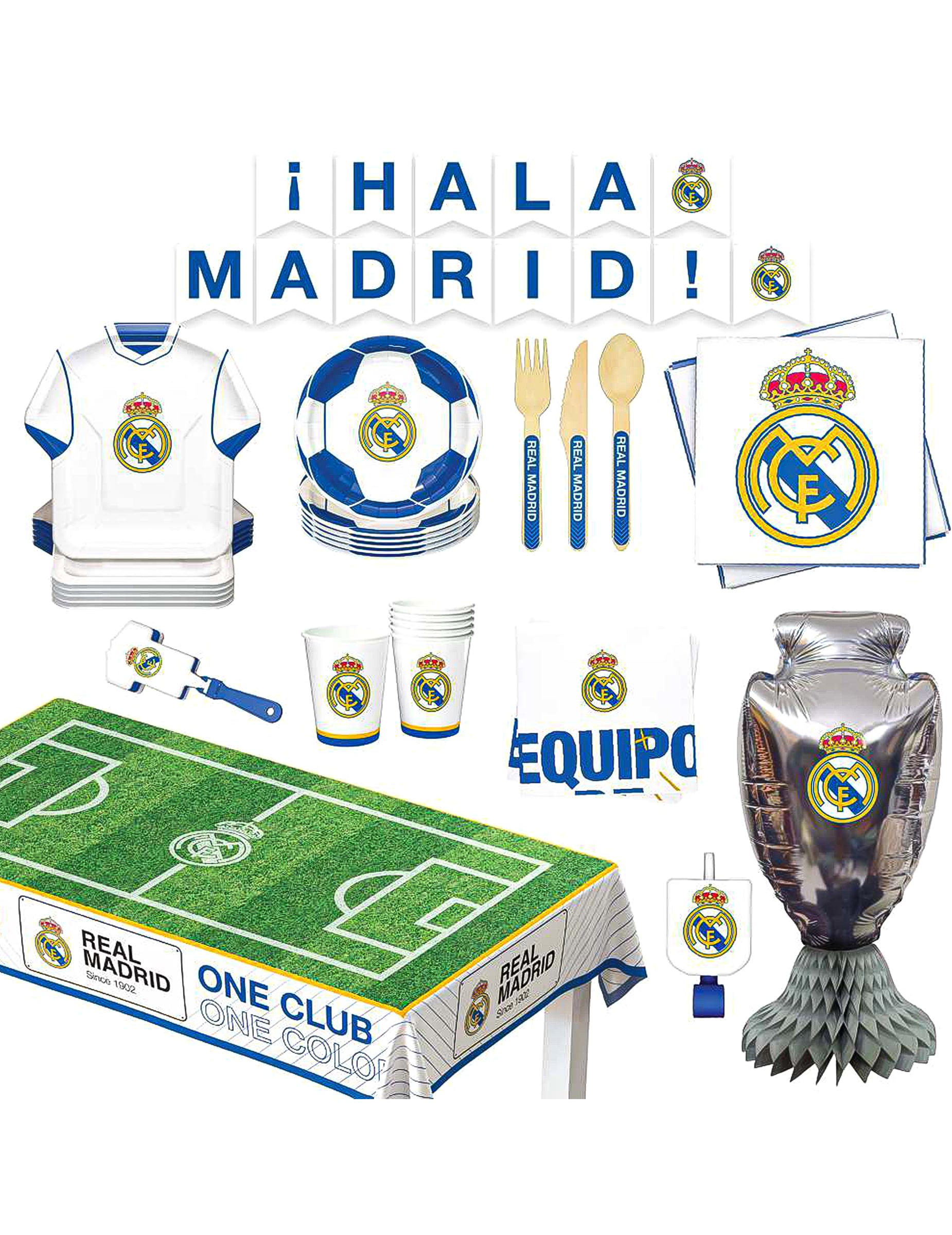 Real Madrid CF Geburtstags-Set 75-teilig Real Madrid CF Geburtstags-Set 75-teilig von PartyDroid