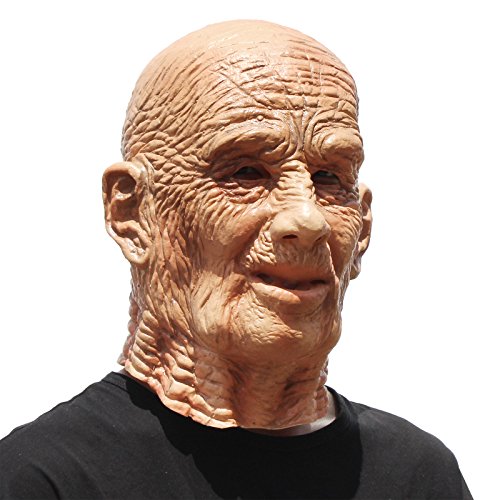 PartyHop - Der Alte Mann Maske - Realistische Halloween Latex Der Mit Gesichtsmaske von PartyHop