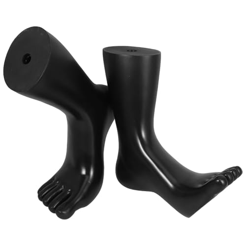PartyKindom Einzelhandel Display Fuß Form Schwarz Kunststoff Socken Modell Realistische Knöchel Fit von PartyKindom