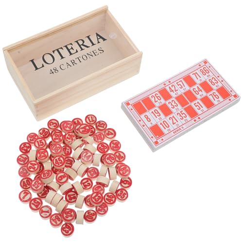 PartyKindom 1 Satz Bingo-Schach Intellektuelles Schachbrett Bingo-brettspiel Lotto-brettspiele Russisches Bingospiel Schachspielspielzeug Reiseschach Cartoon -schachspiel Papier von PartyKindom