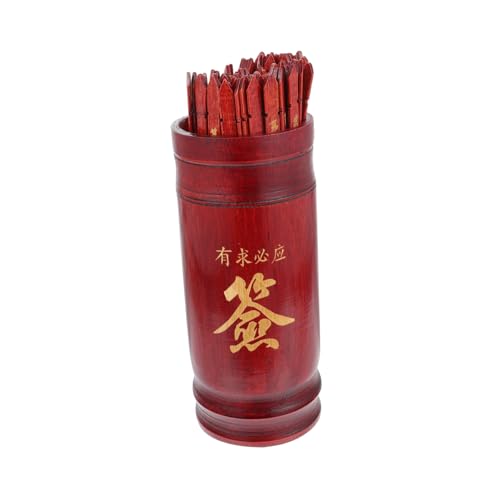 PartyKindom 1 Satz Chinesische Wahrsage Sticks mit Eimer Traditionelles Buddha für Divinatorische Spiele Stäbe und Anleitung Tiefrot für Jung und Alt PartyKindom 1 Satz Chinesische Wahrsage Sticks mit Eimer Traditionelles Buddha für Divinatorische Spiele Stäbe und Anleitung Tiefrot für Jung und Alt von PartyKindom