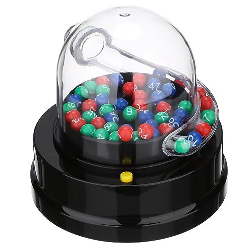 PartyKindom 1 Satz Desktop-Spiele Elektrik Lotto Spielautomat Elektrische Maschine Elektronisch Jackpot-Maschine Lotteriemaschine Lottomaschine Tombola Pp-Material Schwarz von PartyKindom