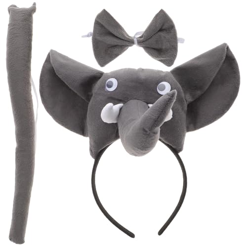 PartyKindom 1 Satz Elefant-Stirnband-Set Elefantenkostüm Für Erwachsene Elefantenkostüm Für Elefantenohren Für Erwachsene Elefantenhut Elefantenohrkostüm Elefanten-Requisiten Garn Grau PartyKindom 1 Satz Elefant-Stirnband-Set Elefantenkostüm Für Erwachsene Elefantenkostüm Für Elefantenohren Für Erwachsene Elefantenhut Elefantenohrkostüm Elefanten-Requisiten Garn Grau von PartyKindom