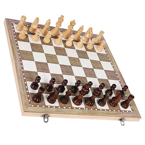 PartyKindom 1 Satz Faltbares Schachspiel aus Holz Schachset mit Brett für Reisen Spieleabende und Familienaktivitäten Hochwertiges Langlebiges Material für Optimales Spielerlebnis PartyKindom 1 Satz Faltbares Schachspiel aus Holz Schachset mit Brett für Reisen Spieleabende und Familienaktivitäten Hochwertiges Langlebiges Material für Optimales Spielerlebnis von PartyKindom