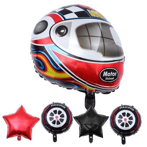 PartyKindom 1 Satz Foto Hintergrund ballons balloons ballonie partydeko einschulung Geburtstagsfeier dekoringe race car Auto erste Motorrad Rennen Partydekorationen Partyzubehör Aluminiumfolie von PartyKindom