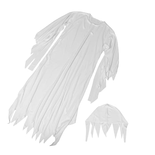 PartyKindom 1 Satz Gruseliges Damenkostüm für Halloween Weißes Gespenster Outfit für Erwachsene für Partys Cosplay Bühnenaufführungen Vielseitig Kombinierbar mit Make Up Accessoires PartyKindom 1 Satz Gruseliges Damenkostüm für Halloween Weißes Gespenster Outfit für Erwachsene für Partys Cosplay Bühnenaufführungen Vielseitig Kombinierbar mit Make Up Accessoires von PartyKindom