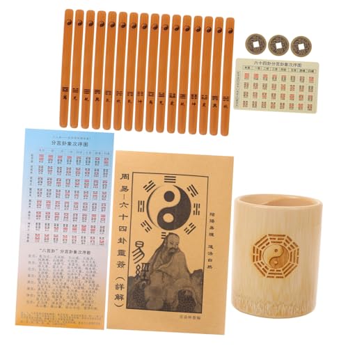 PartyKindom 1 Satz Hexagramm -Werkzeug Chinesische Glücksstäbchen chinesische Weissagungsspielstöcke Weissagungsspieleimer chinesische Weissagungsstütze traditionelle Weissagungsstütze Bambus PartyKindom 1 Satz Hexagramm -Werkzeug Chinesische Glücksstäbchen chinesische Weissagungsspielstöcke Weissagungsspieleimer chinesische Weissagungsstütze traditionelle Weissagungsstütze Bambus von PartyKindom