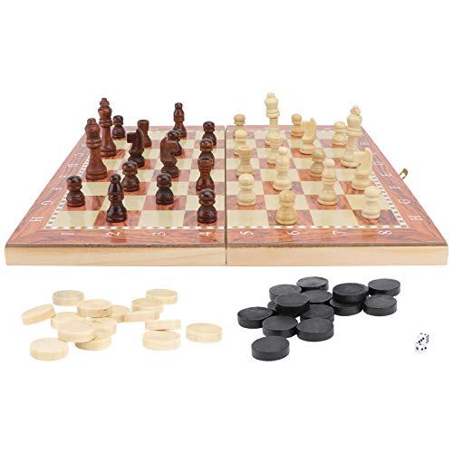 PartyKindom 1 Satz Holz Schachspiel Spielbrett und Figuren für Familien Fördert Intelligenz Logisches und Kreativität für Junge Schachliebhaber PartyKindom 1 Satz Holz Schachspiel Spielbrett und Figuren für Familien Fördert Intelligenz Logisches und Kreativität für Junge Schachliebhaber von PartyKindom