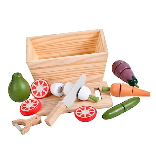 PartyKindom 1 Satz Holzspielzeug für Gemüseschneide aus Holz Pädagogisches Küchenspielzeug für Kleinkinder Jahre Rollenspiel mit Lebensmitteln Sicher und Langlebig PartyKindom 1 Satz Holzspielzeug für Gemüseschneide aus Holz Pädagogisches Küchenspielzeug für Kleinkinder Jahre Rollenspiel mit Lebensmitteln Sicher und Langlebig von PartyKindom