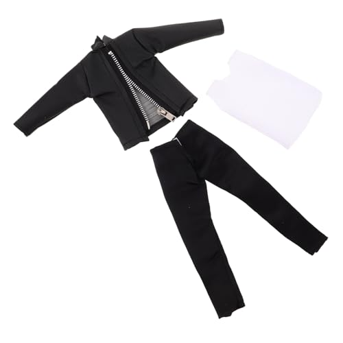 PartyKindom 1 Satz Jungen Puppenkleidung Set PU Jacke und Hose Stilvolles Anzug Outfit für Puppen Verkleidung für Rollenspiele und Sammler für Jungen Puppen PartyKindom 1 Satz Jungen Puppenkleidung Set PU Jacke und Hose Stilvolles Anzug Outfit für Puppen Verkleidung für Rollenspiele und Sammler für Jungen Puppen von PartyKindom